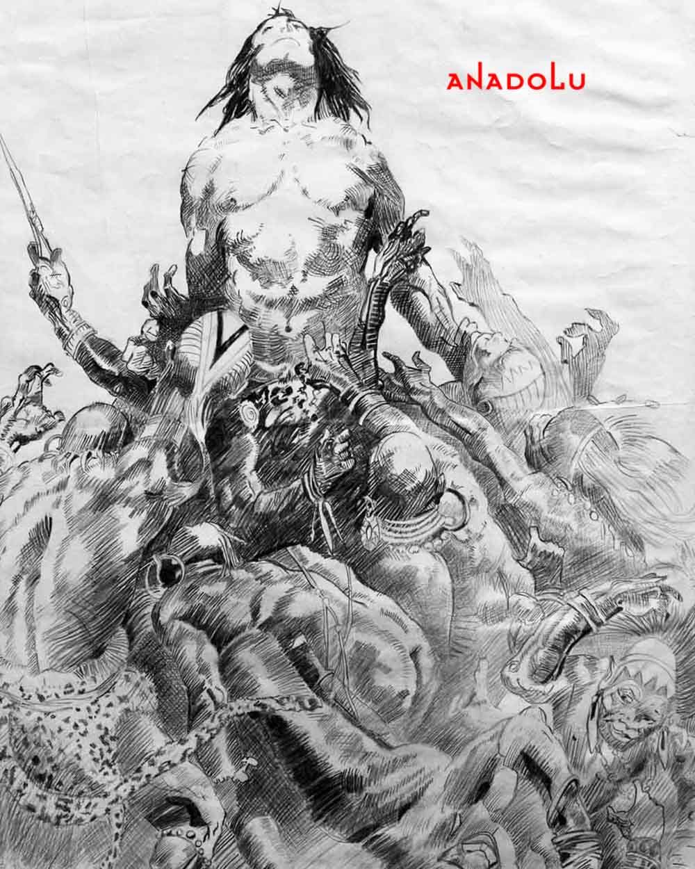 karakalem Çoklu İnsan Figür Çalışmaları Gaziantepda