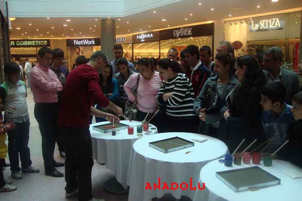 Alış Veriş Merkezleri İçin Ebru Gösterisi Düzenleyen Kurumlar Gaziantepda