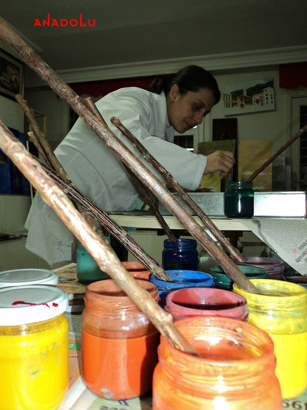 Gaziantepda Yetişkinlerle Ebru Dersleri