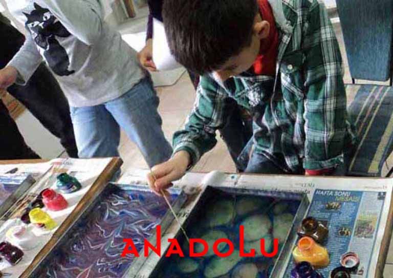 Çocuklara Yönelik Ebru Kursları Gaziantepda