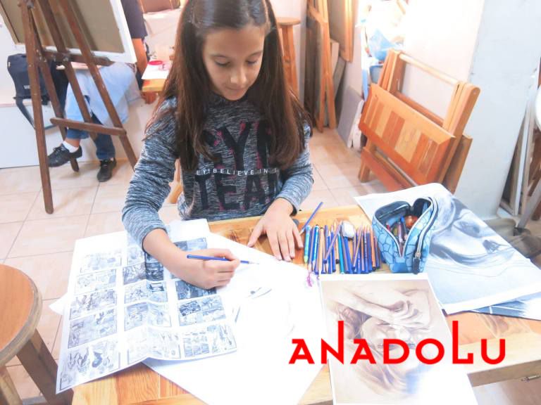 Çocuk Grupları Karakalem Potre Çizimleri Gaziantepda