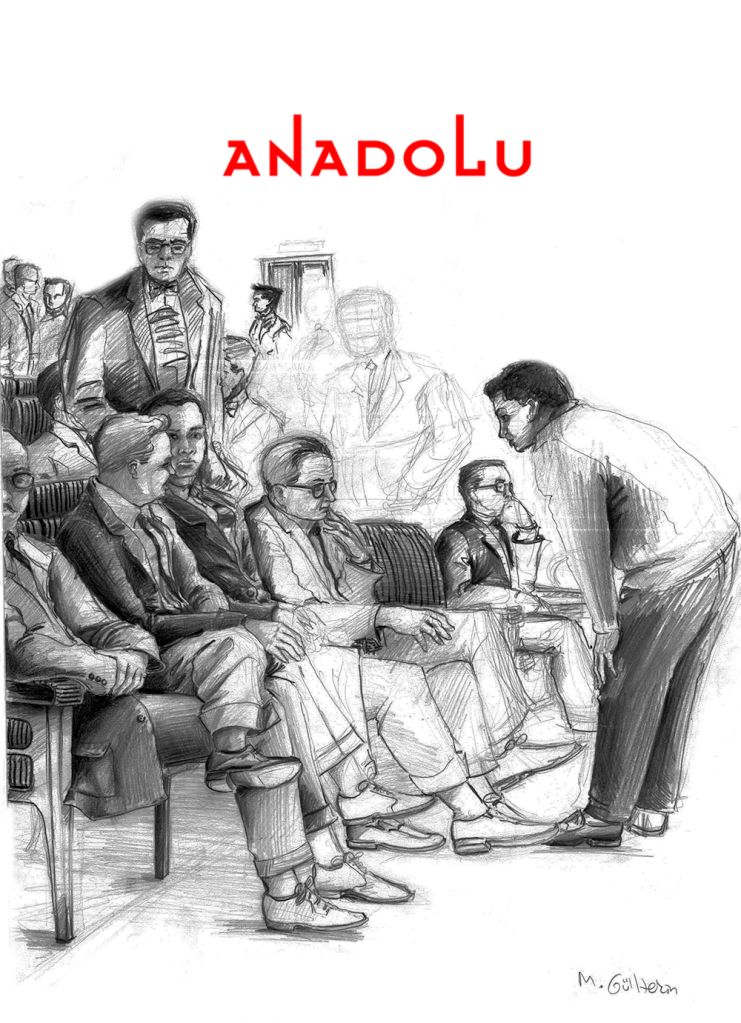 Gaziantepda Karakalem Toplantı Çizimi