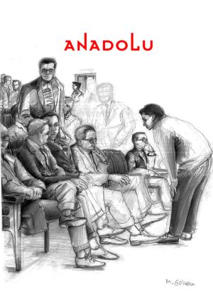 Gaziantepda Karakalem Toplantı Çizimi