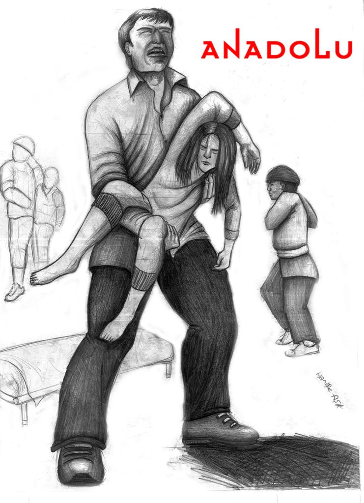 Gaziantepda karakalem babası ve kızı