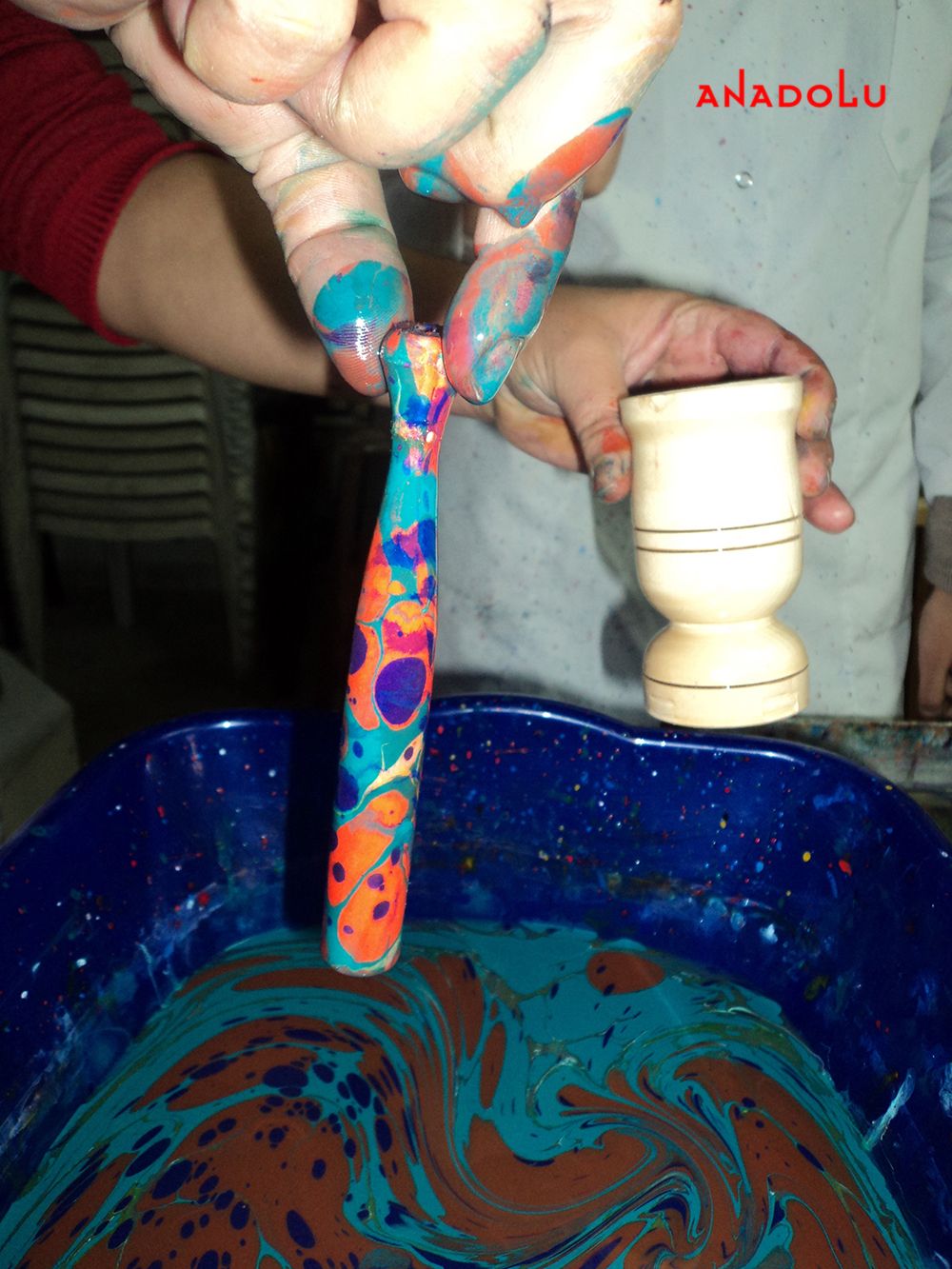 Ebruda Farklı Çalışma Örnekleri Gaziantepda