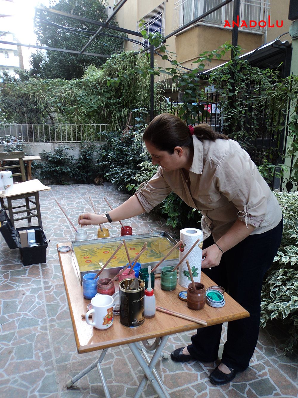 Açık Havada Ebru Çalışması Gaziantepda