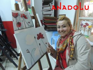 Yağlı boya Çiçek Çizimleri Gaziantepda