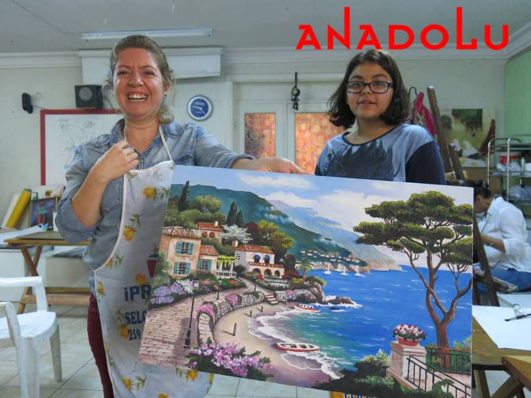 Yağlı boya Manzara Çalışan Hobi Grupları Gaziantepda