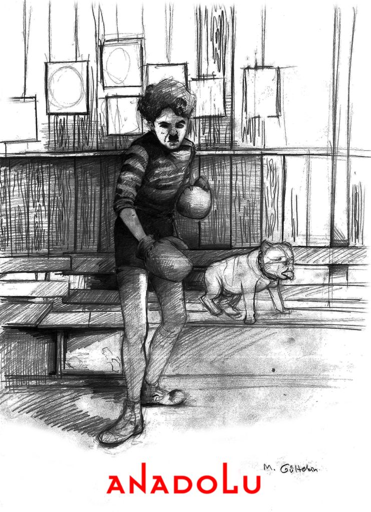 karakalem Charlie Chaplin Çizimleri Gaziantepda