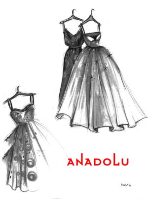 Karakalem Elbise Model Çalışmaları Gaziantepda