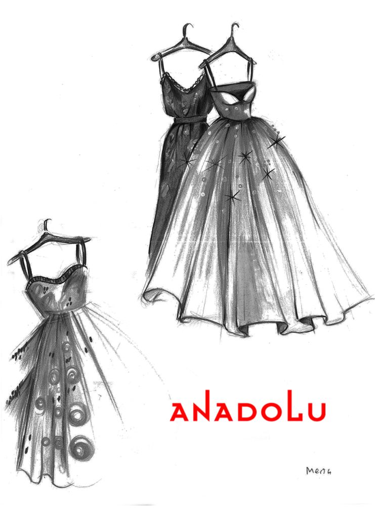 Karakalem Elbise Model Çalışmaları Gaziantepda